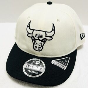 New Era Chicago Bulls Retro Crown‎ 9FIFTY Strapback Hat Cap Adjustable White NBA
